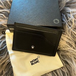 MONTBLANC EUC Black Extreme 2.0 Leather Card Case Cardholder Pocket 6cc 123957